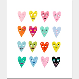 Love hearts animals Posters and Art